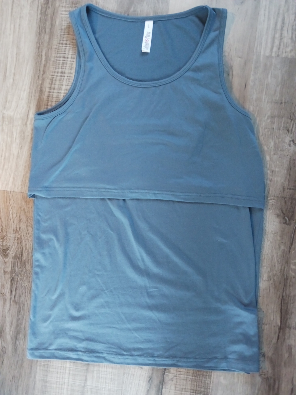 Latched Mama Slate Blue Layered Active Nursing Tank Top